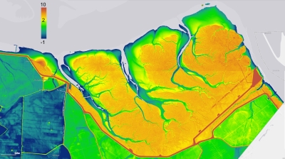 Het Verdronken Land van Saeftinghe Digital terrain model - DTM