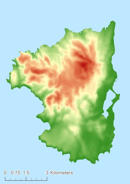 Isola di San Pietro Digital terrain model - DTM