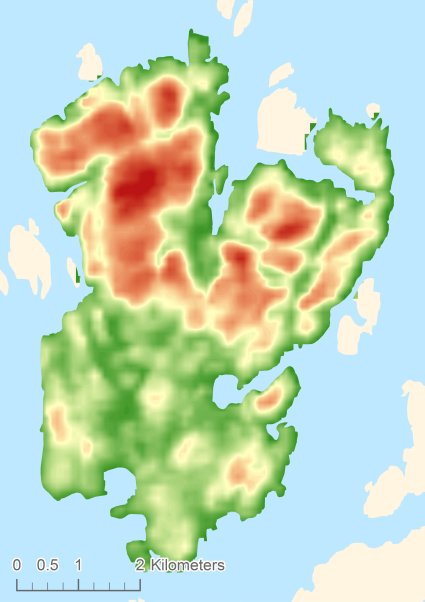 Kirkøy Digital terrain model - DTM