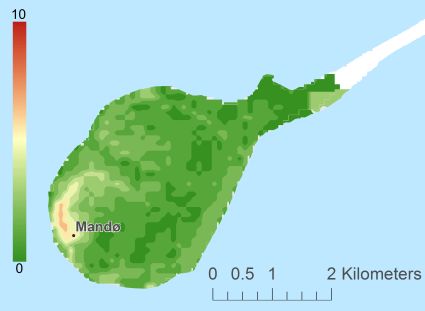 Mandø Digital terrain model - DTM