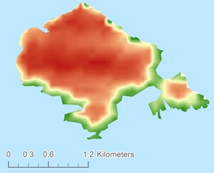 Skomer Island Digital terrain model - DTM