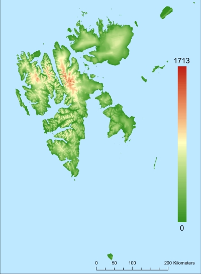 Svalbard Digital terrain model - DTM
