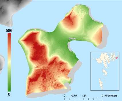 Svínoy Digital terrain model - DTM