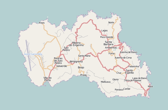 santa maria island map