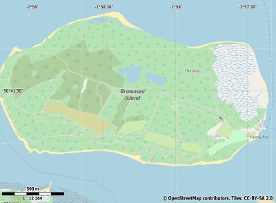 Brownsea Island map