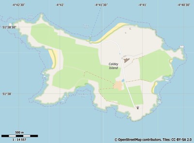 Caldey Island map