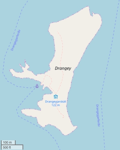 Drangey map