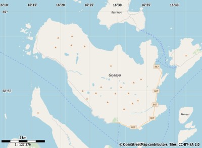 Grytøya map