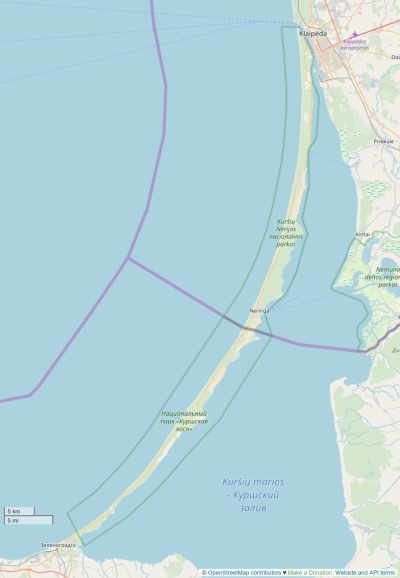 Curonian Spit map