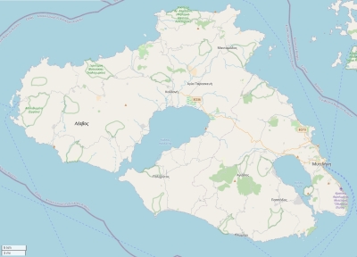 Lesbos map