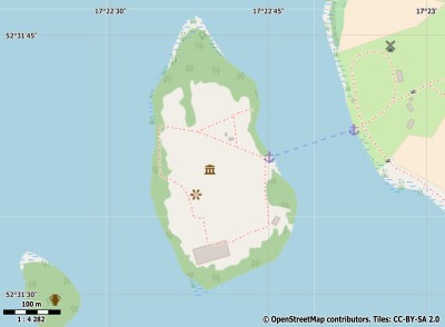 Ostrów Lednicki map