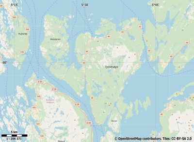 Tysnesøya map
